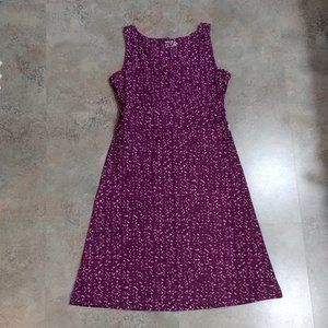 Eddie Bauer Travelex Aster Crossover Dress Purple Print